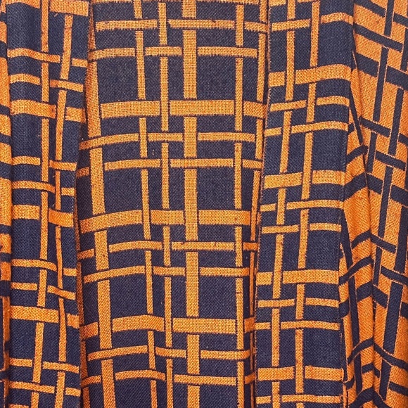 Vintage Navy + Rust Robe ~ Heavy Weight ~ Size L - Picture 3 of 5